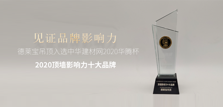 引路前行|德萊寶再獲“2020頂墻影響力十大品牌”殊榮！